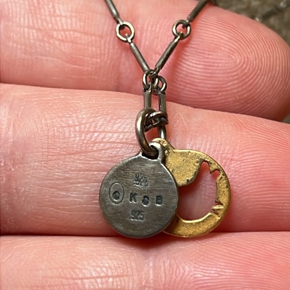 Vintage Kathy Bransfield peace dove sterling silver unique silver chain necklace - Picture 4 of 7